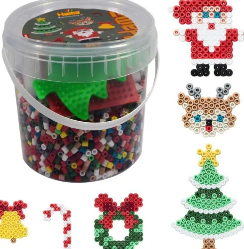 Hama 2045 - DIY Midi Juleperler - 4.000 Perler Og 2 Stiftplader