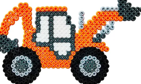 Hama 3163 - Entreprenørmaskiner - 4.000 DIY Midi Perler + Plade