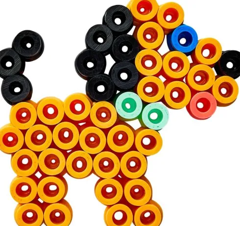 Hama 8984 - Hund - 100 Maxi Perler Og Plade - My First Hama