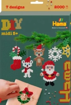 Hama 3455 - Julesjov - 2.000 DIY Midi Perler + Plade + Strygepapir