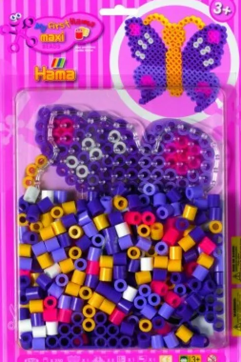 Hama Maxi Perler - Sommerfugle Perlesæt - 250 Perler - 8908