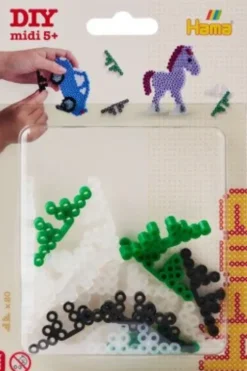 Hama Midi Perlefødder - 20 Stk - Forskellige Farver - 4906