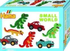 Hama Midi Perler - Dinosaurer Og Biler Perlesæt - 2.000 Perler - 3502