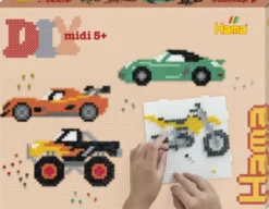Hama Midi Perler - DIY Biler Perlesæt Inkl. 4.000 Perler - 3162