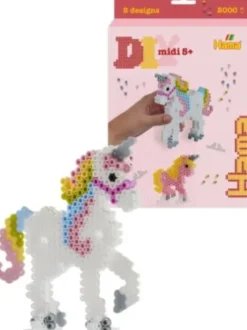 Hama Midi Perler - DIY 3D Enhjørning Sæt Inkl. 2.000 Perler - 3454