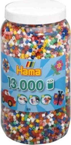 Hama Midi Perler - Mix 00 - 13.000 Perler I 10 Farver - 211-00