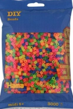 Hama Midi Perler - Neon Mix - 3.000 Stk. - 201-51