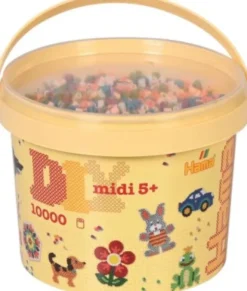Hama Midi Perler - 10.000 Stk. I Spand - Mix 58 - 180-58