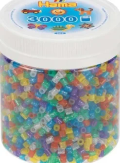 Hama Midi Perler - 3.000 Stk. - Transparent Glitter Mix - 209-54