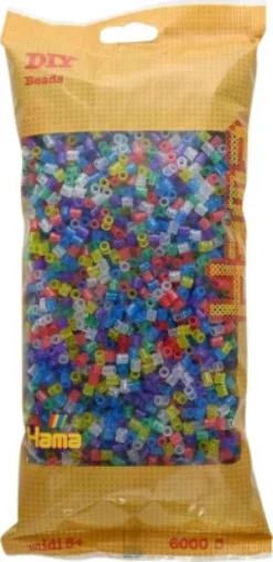 Hama Midi Perler - Transparent Glitter Mix 54 - 6.000 Stk - 205-54