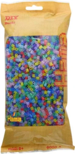 Hama Midi Perler - Transparent Mix 53 - 6.000 Stk - 205-53