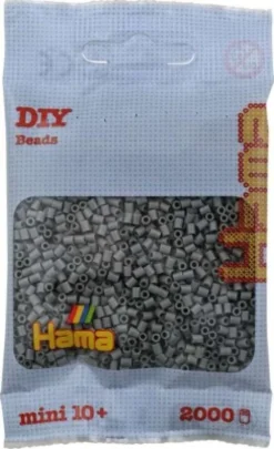 Hama Mini Perler - Grå - 2.000 Stk. - 501-17