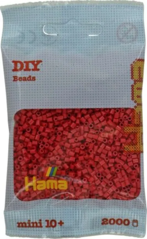 Hama Mini Perler - Kirsebærrød - 2000 Stk. - 501-114
