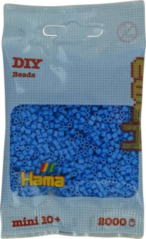 Hama Mini Perler - Klar Blå - 2000Stk. - 501-119