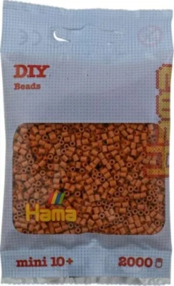 Hama Mini Perler - Lysebrun - 2.000 Stk. - 501-21