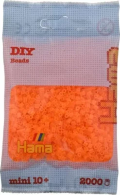 Hama Mini Perler - Neon Orange - 2.000 Stk. - 501-38