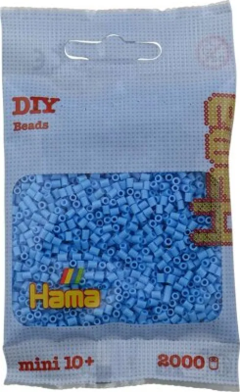 Hama Mini Perler - Pastel Blå - 2.000 Stk. - 501-46