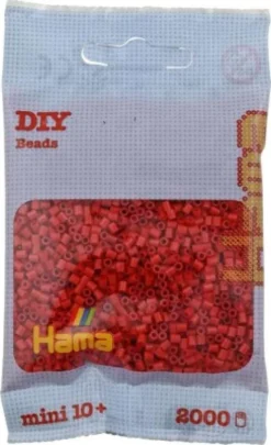 Hama Mini Perler - Rød - 2.000 Stk. - 501-05