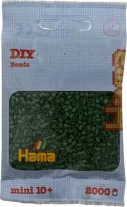 Hama Mini Perler - Skovgrøn - 2.000 Stk. - 501-102