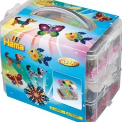 Hama Perler I Stor Opbevaringsboks - 12.000 Stk + 3 Stiftplader