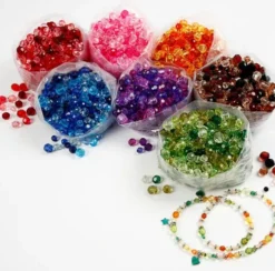 Harmoni Facetperlemix - Ø 4-12 MM - Hulstr. 1-2,5 MM - Assorterede Farver - 7X250 G