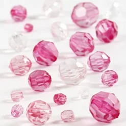 Harmoni Facetperlemix - Str. 4-12 MM - Hulstr. 1-2,5 MM - Pink - 081 - 250 G