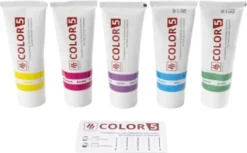 Hb Cosmetics - Sæbefarve Sæt - Grøn Gul Blå Lilla Pink - 5X30 G