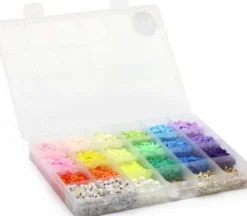 Heishi Fimo Perlemix M/Tilbehør, Pastelfarver