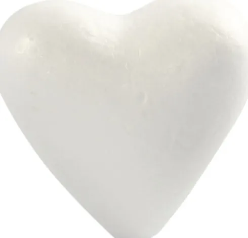 Hjerte - H 11 CM - Hvid - 5 Stk