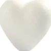 Hjerte - H 6 CM - Hvid - 5 Stk