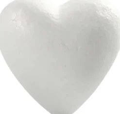 Hjerte - H 8 CM - Hvid - 50 Stk