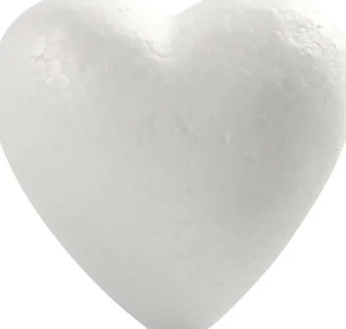 Hjerte - H 8 CM - Hvid - 50 Stk
