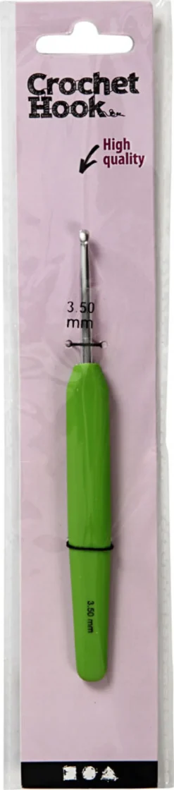 Hæklenål - Nr. 3,5 - L 13,3 CM - Limegrøn