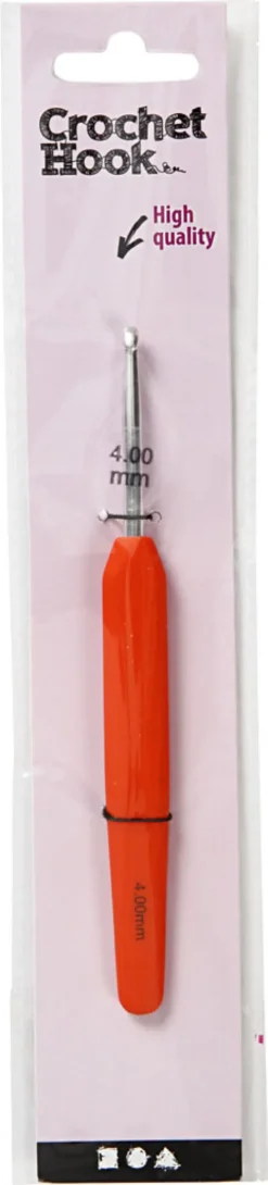 Hæklenål - Nr. 4 - L 13,3 CM - Orange