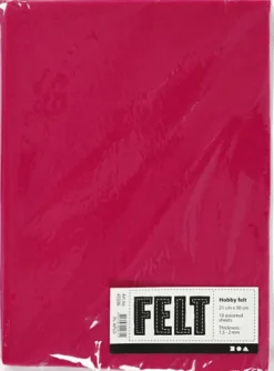 Hobbyfilt - A4 - 210X297 MM - 1,5-2 MM - Cerise - 10 Ark