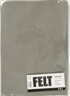 Hobbyfilt - A4 - 210X297 MM - 1,5-2 MM - Grå - 10 Ark