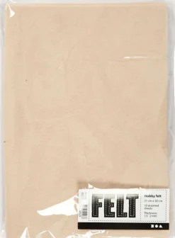 Hobbyfilt - A4 - 210X297 MM - 1,5-2 MM - Lys Pudder - 10 Ark