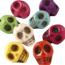 Howlite - Ø 12 MM - Hulstr. 1,5 MM - Stærke Farver - 32 Stk