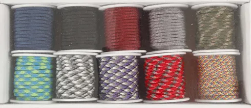 Imiteret Faldskærmsline - B 5 MM - Assorterede Farver - 10X10 M