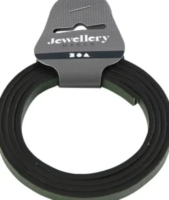 Imiteret Læderbånd - B 10 MM - Tykkelse 3 MM - Grøn - 1 M