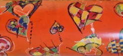 Julegavepapir - Stor Rulle 200 M X 30 CM - Hjerter - Heartly