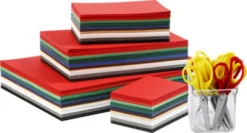 Julekarton Og Sakse - A3,A4,A5,A6 - 180 G - Assorterede Farver