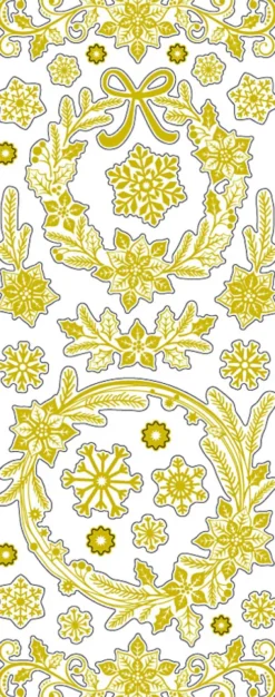 Juleklistermærker - Julestjerner - Guld