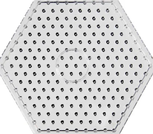 6 Kantet Perleplade - Hexagon - Jumbo - Klar