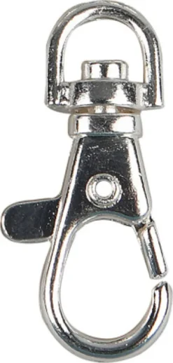 Karabinhage - H 3,7 CM - Ø 37 MM - B 1,4 CM - Forsølvet - 15 Stk
