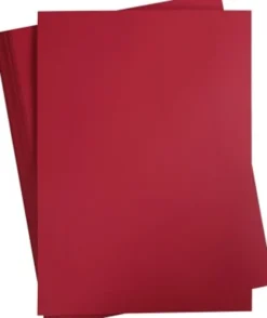 Karton - A2 - 180 G - Julerød - 100 Ark