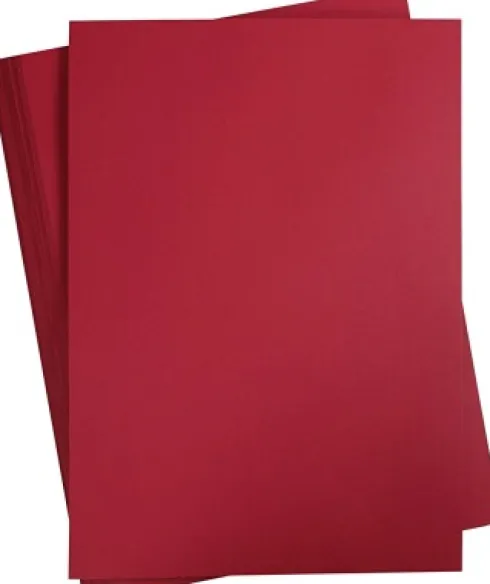 Karton - A2 - 180 G - Julerød - 100 Ark
