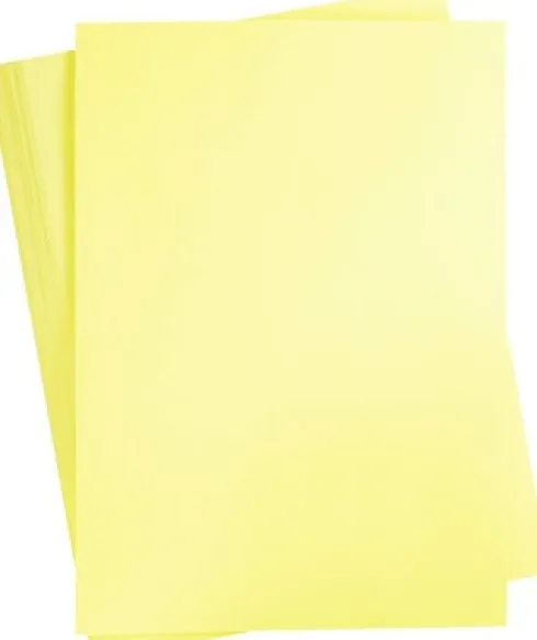 Karton - A2 - 180 G - Lys Gul - 100 Ark