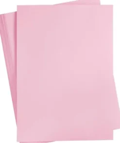Karton - A2 - 180 G - Lys Pink - 100 Ark