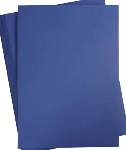 Karton - A2 - 180 G - Mørk Blå - 100 Ark